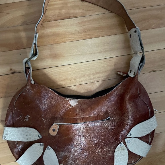 Vintage Brown Leather Bag - Picture 4 of 4